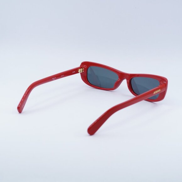 Jacquemus CAPRI JAC/55 C2 Sunglasses Red Rectangle Frame, Grey Lenses - Picture 10 of 11